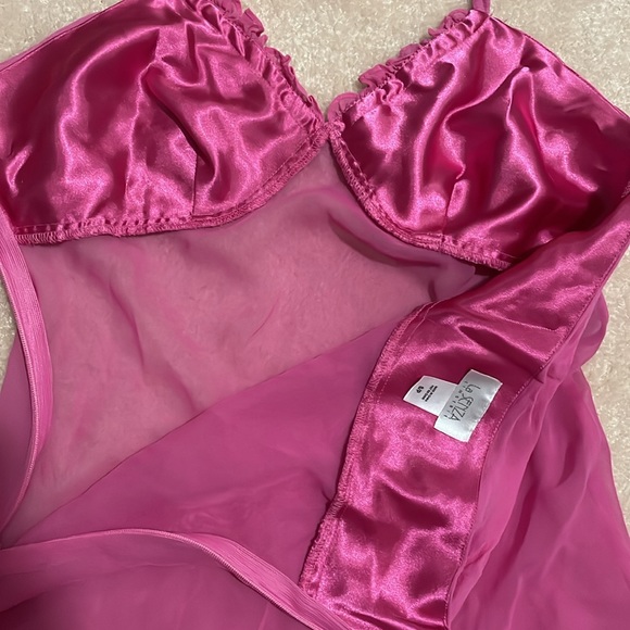 La senza small pink sheer sequin halter baby doll lingerie - Picture 6 of 6